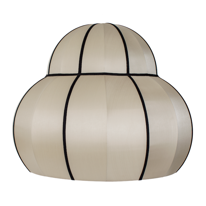 Indochina Dome lampskärm kit white/black ribbon