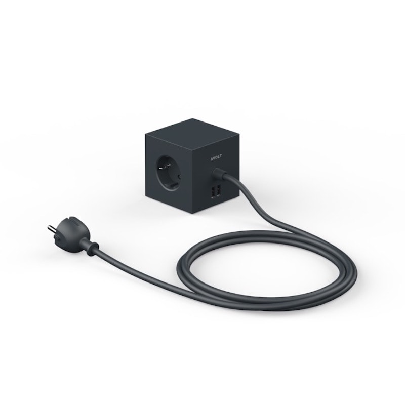 Square 1 grenuttag USB-A magnet Stockholm black