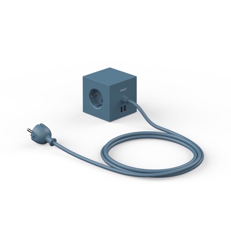 Square 1 USB magnet ocean blue