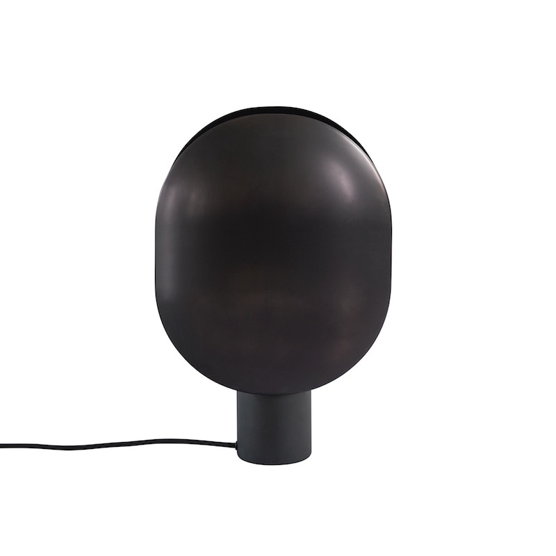 110048-1 CLAM TABLE LAMP BURNED BLACK-2