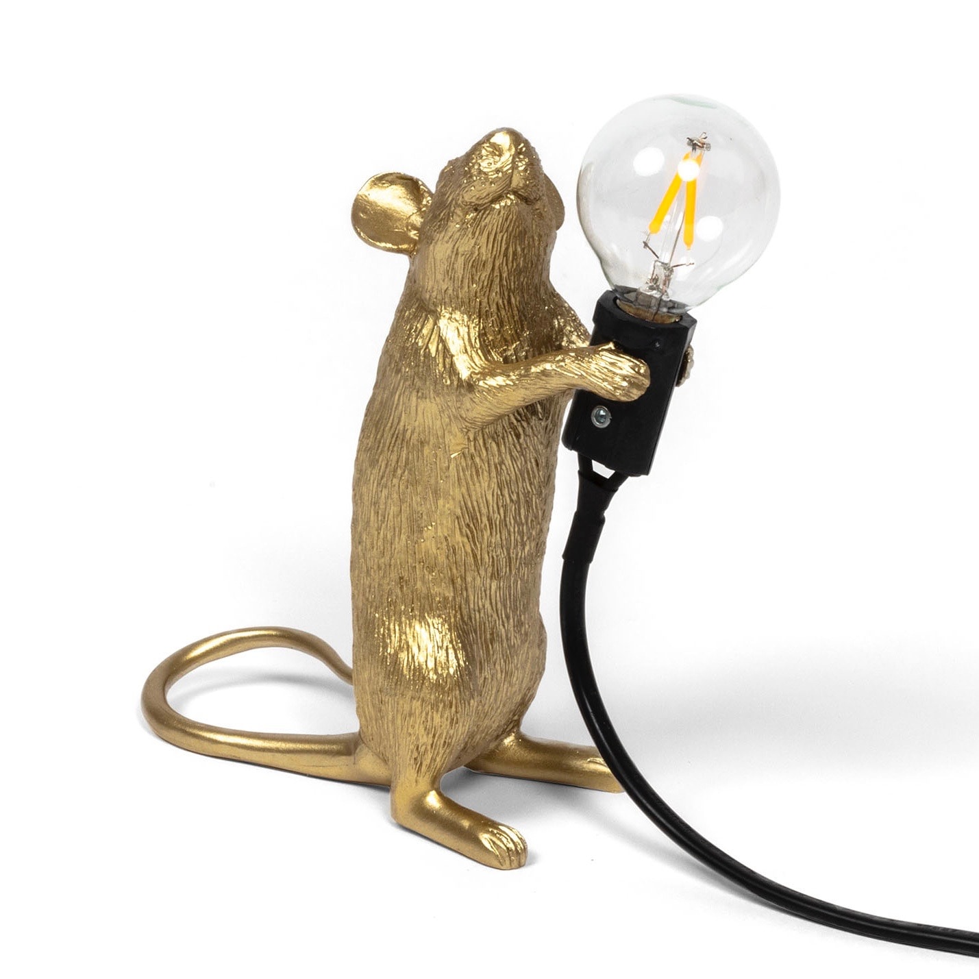 Mouse Lamp Step Standing bordslampa USB Gold
