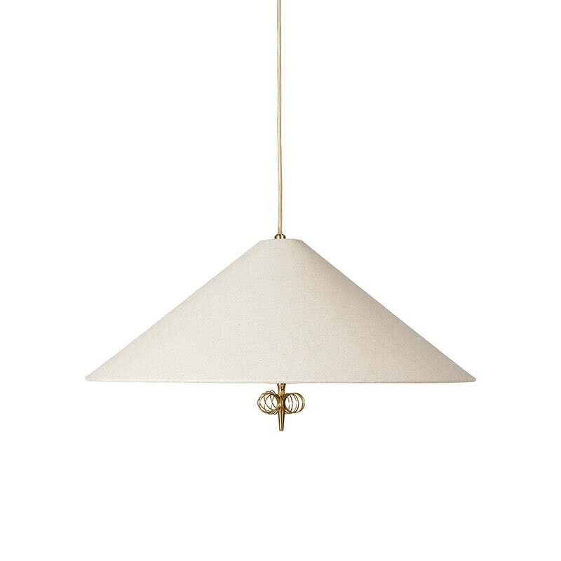 1967 taklampa brass/canvas