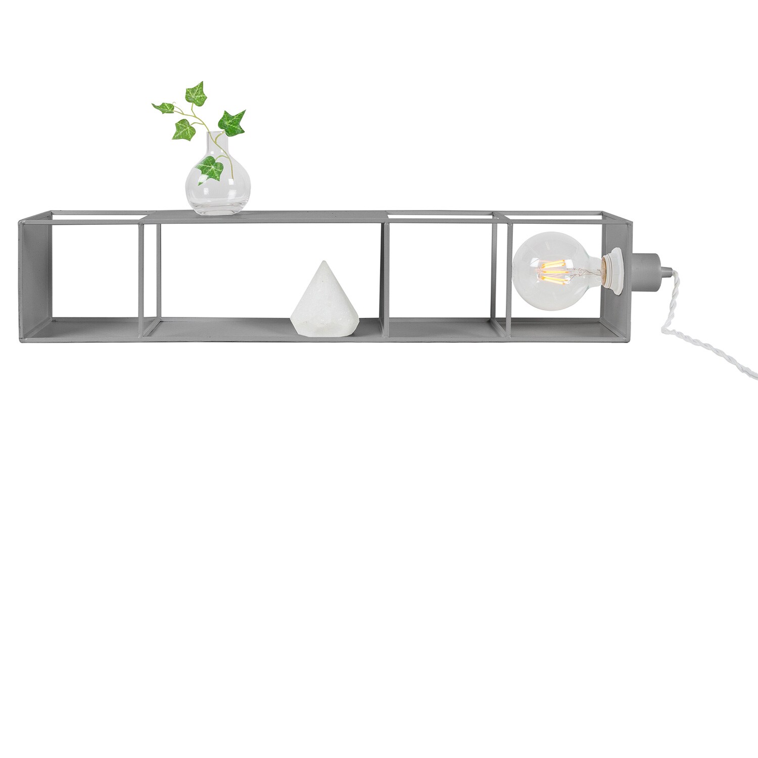 Shelfie Long vägglampa/hylla grå