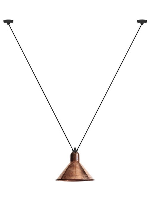 Les Acrobates de gras N°323 L Conic Taklampa Rå Koppar