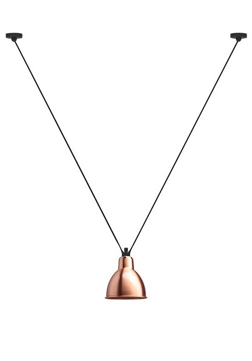 Les Acrobates de gras N°323 L Round Taklampa koppar 