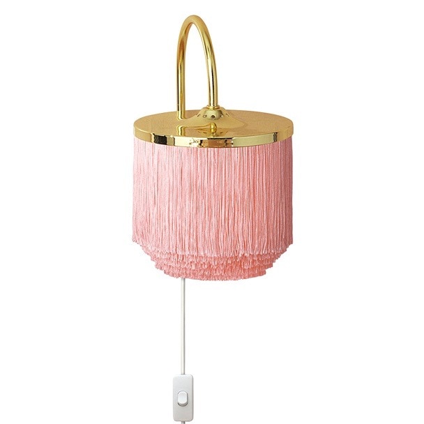 Fringe vägglampa pale pink