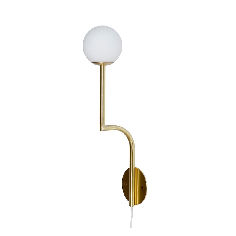Mobil 46 Cable Wall lamp Brass, opal