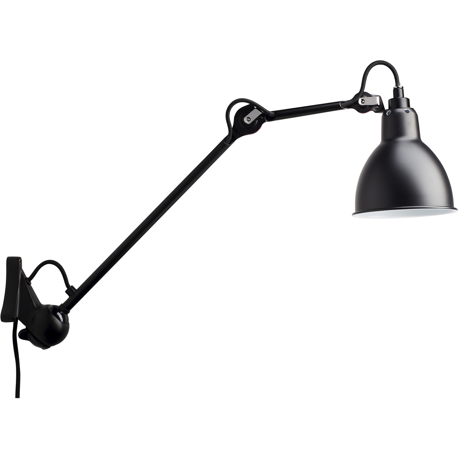 Lampe Gras N°222 vägglampa round svart