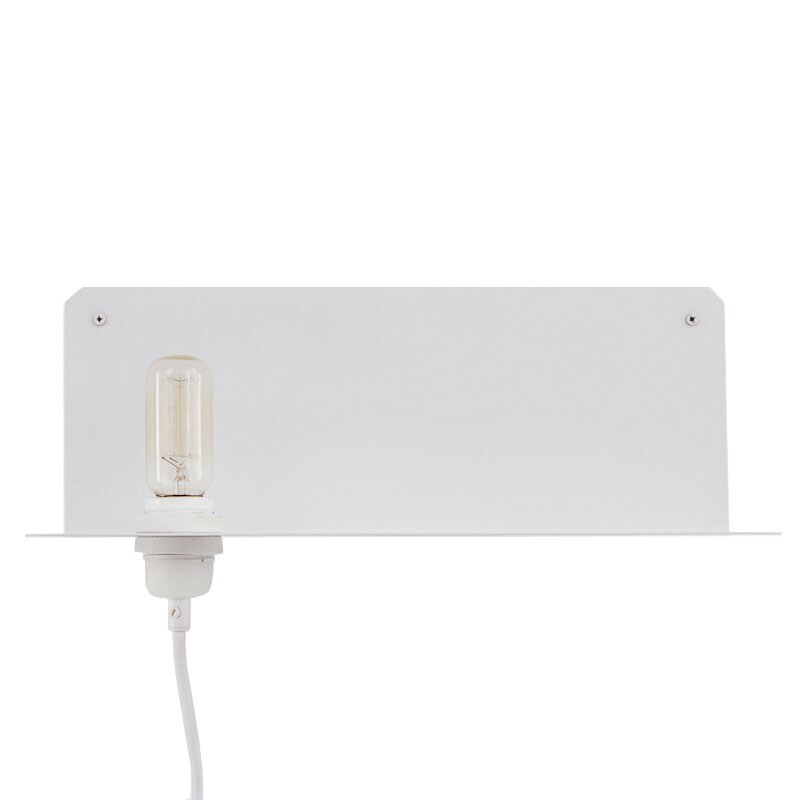 90° vägglampa vit