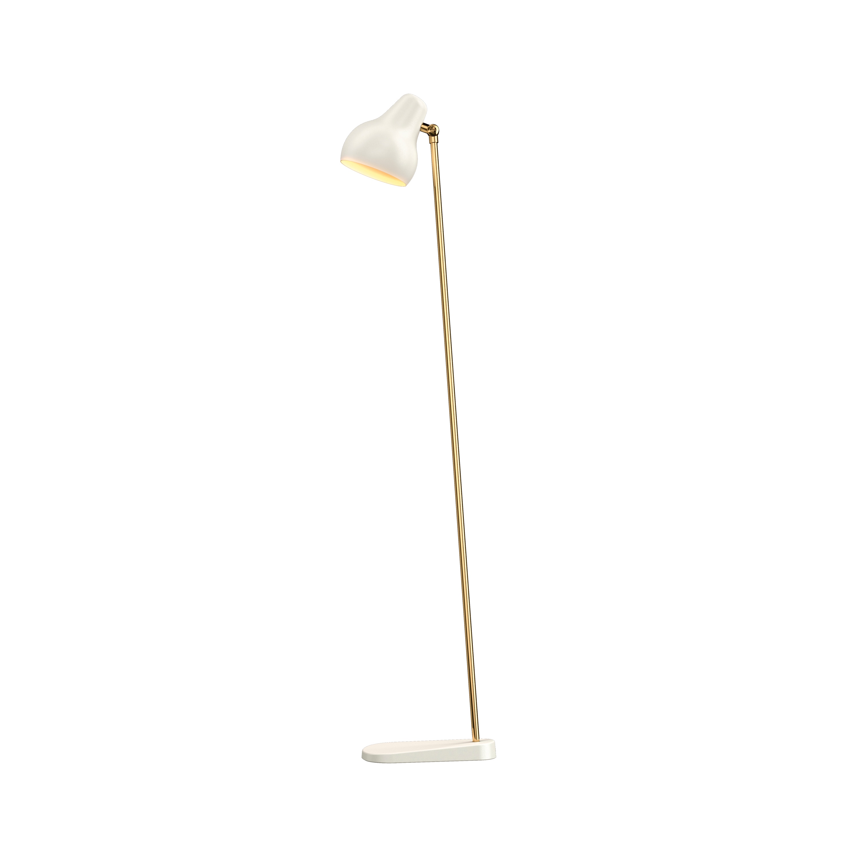 VL38 Golvlampa vit/mässing