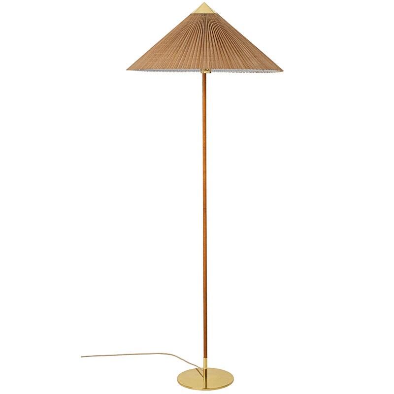 9602 golvlampa brass/bamboo untreated