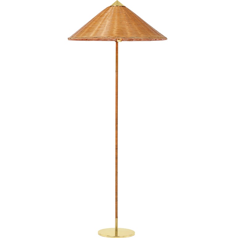 9602 golvlampa brass/wicker willow