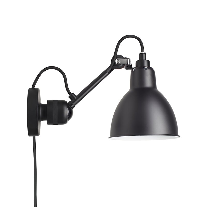 Lampe Gras N°304 CA vägglampa round svart