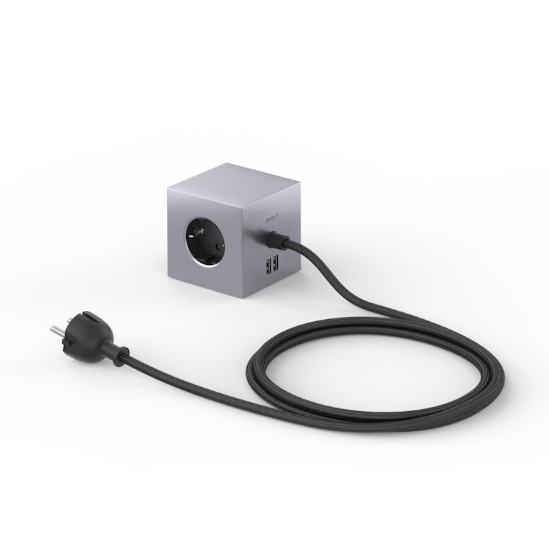 Square 1 USB magnet aluminium