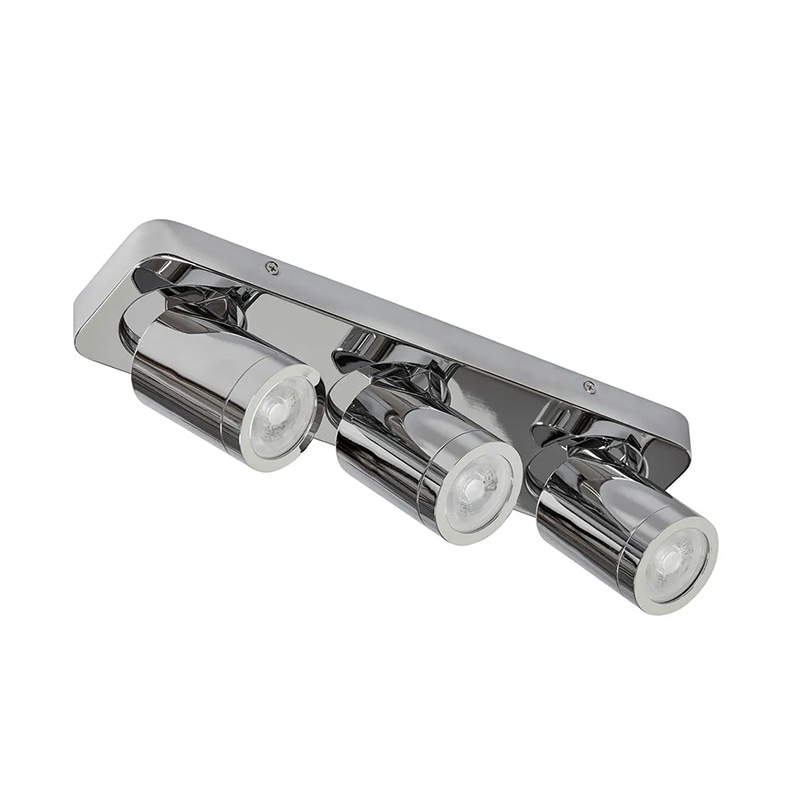 Torsö 3:a rak vägglampa badrumsbelsyning krom IP44