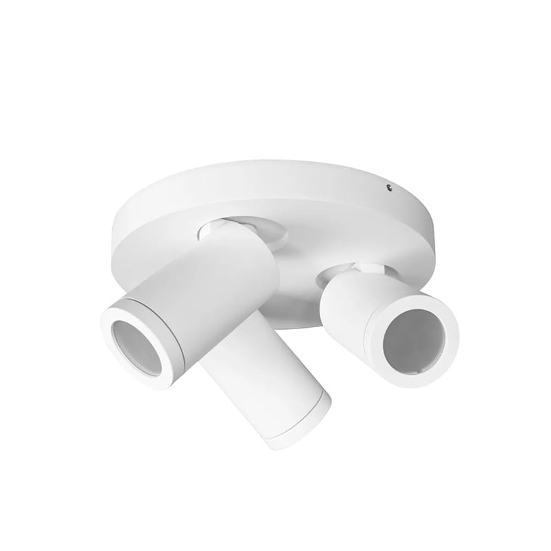 Torsö 3:a rund taklampa badrumsbelsyning vit IP44