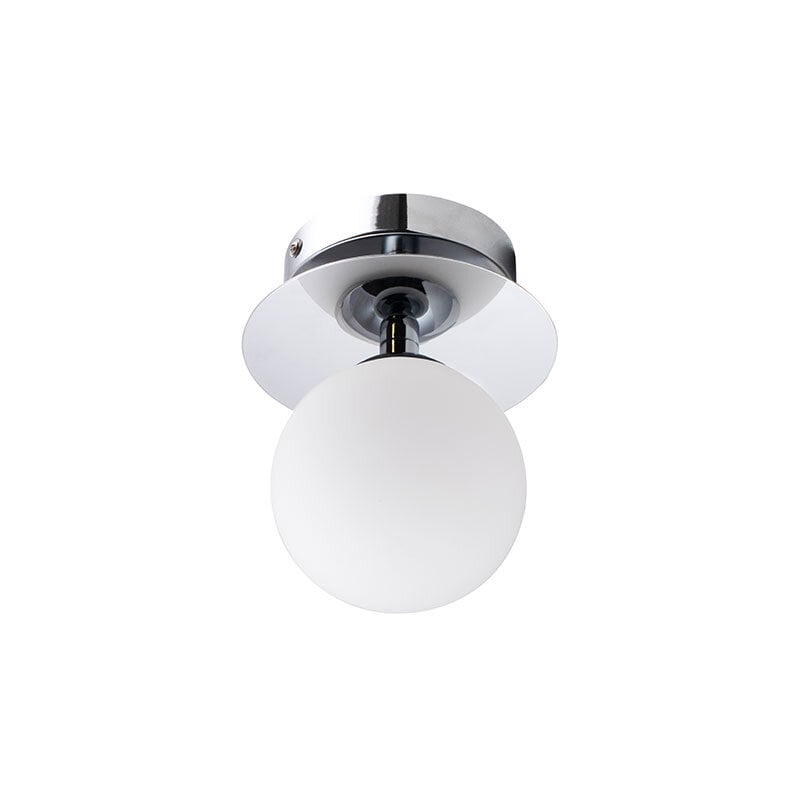 Art Deco IP44 badrumsbelysning krom/vit