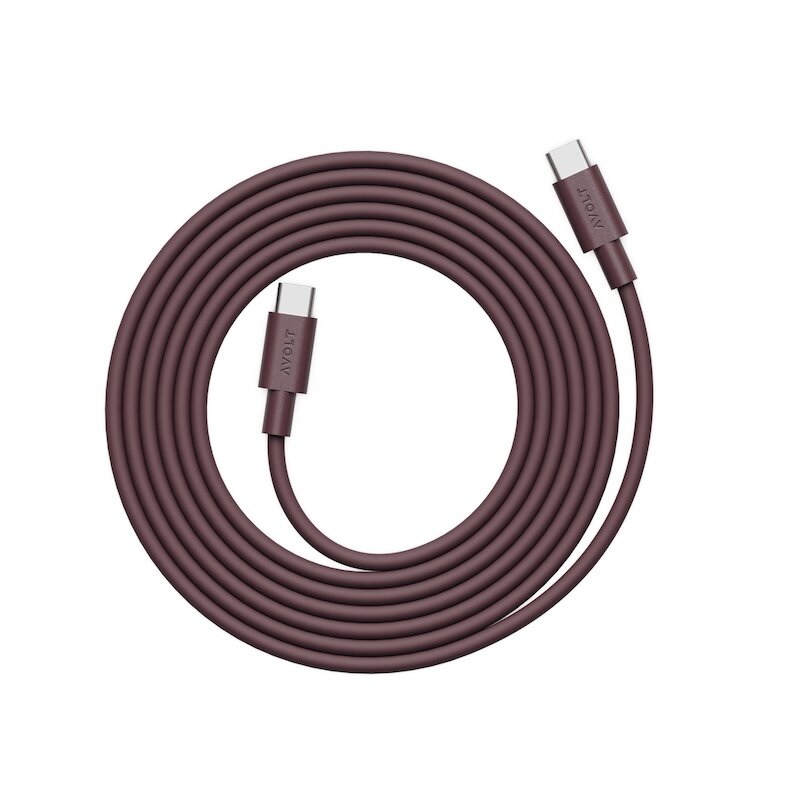 Cable 1 USB-C to USB-C 2m, BAUHAUS Mulberry Red