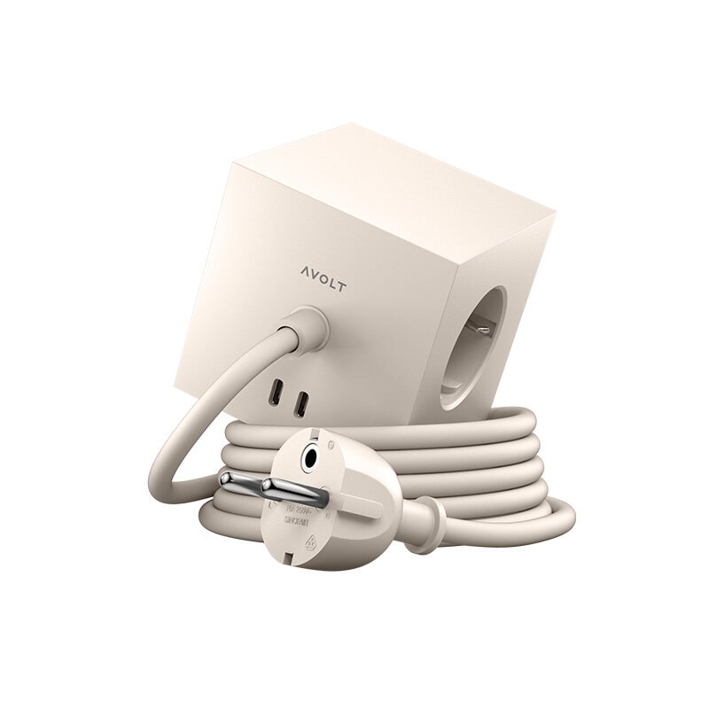 Square 1 grenuttag dual USB-C 30W & magnet 3m nomad sand