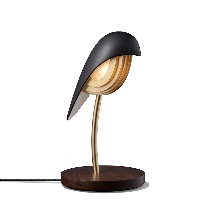 Bird bordslampa onyx black