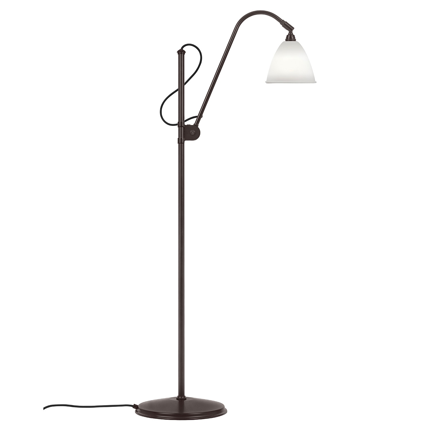 BL3 S Golvlampa bone china/black brass