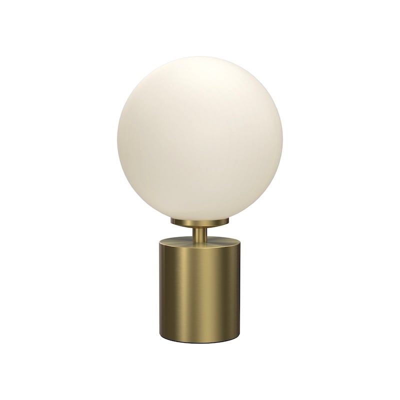 Ballon small bordslampa satin brass/opal glas