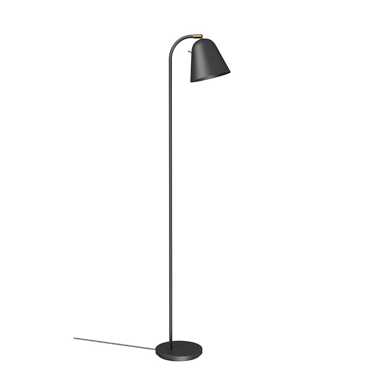 Alva golvlampa struktursvart/rå mässing