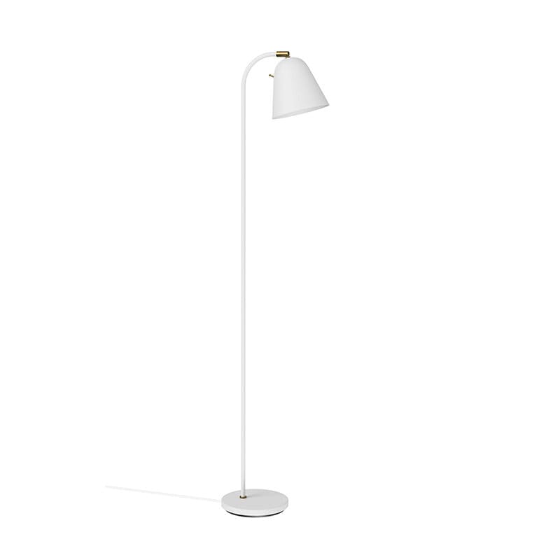 Alva golvlampa strukturvit/rå mässing