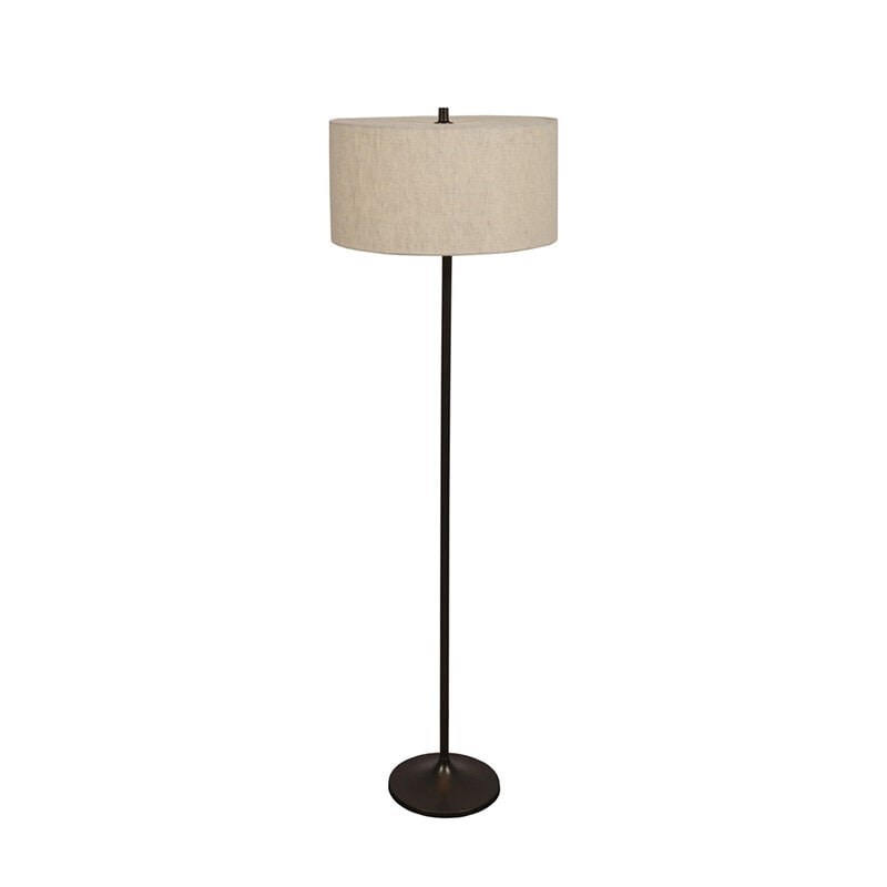 Soft golvlampa linne natur/metallic bronze