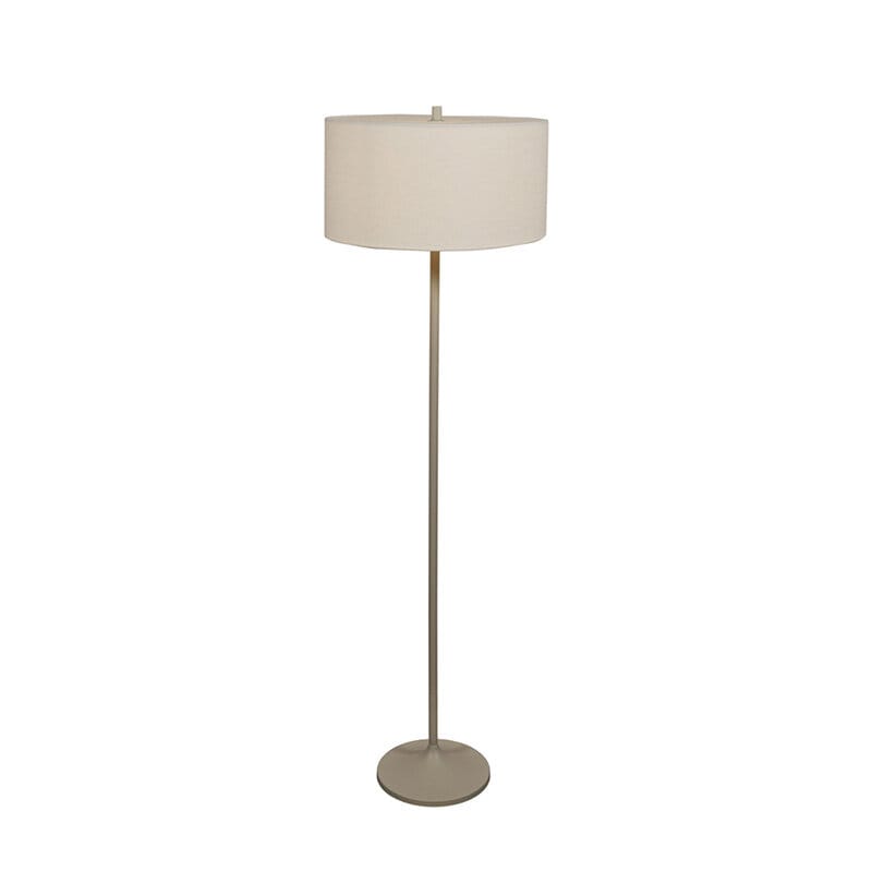 Soft golvlampa linne vit/sand
