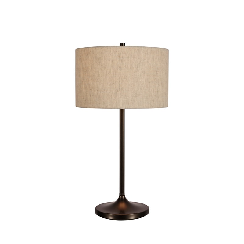Soft bordslampa linne natur/metallic bronze