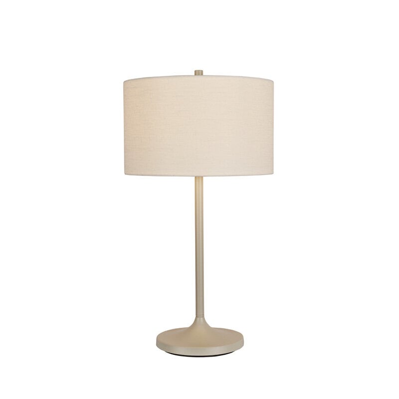 Soft bordslampa linne vit/sand