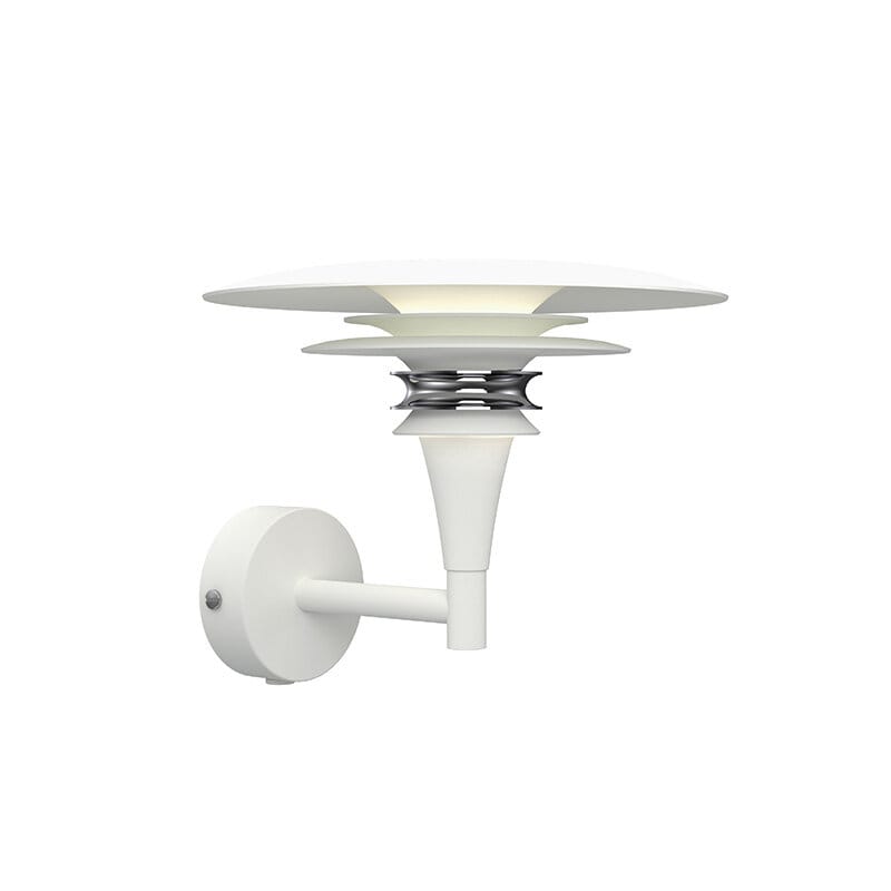 Diablo vägglampa mattvit/krom