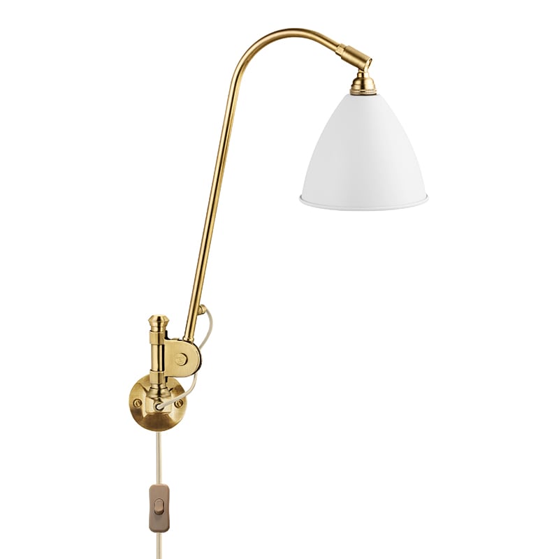 BL6 Vägglampa white/brass