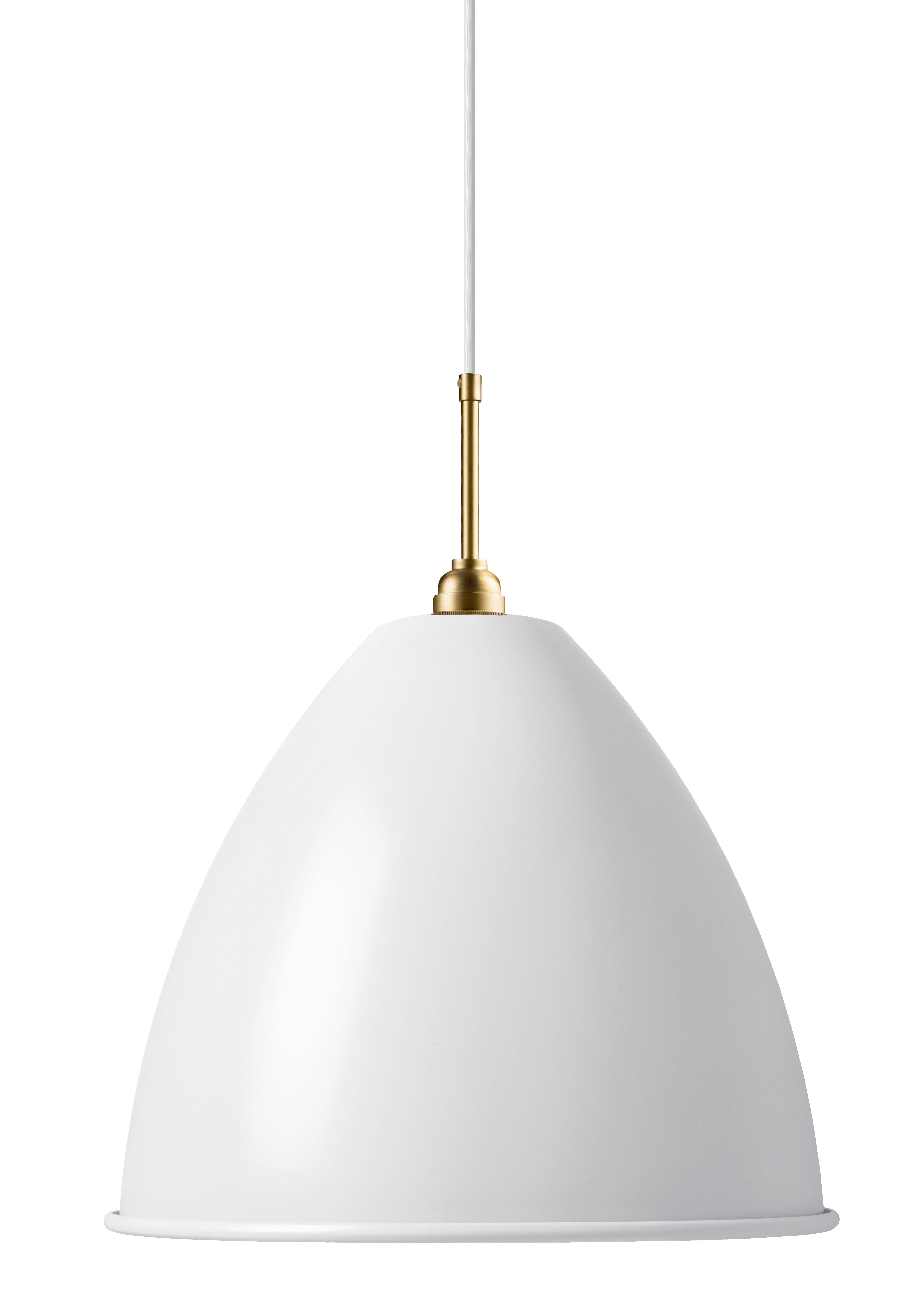 BL9 L Taklampa white/brass