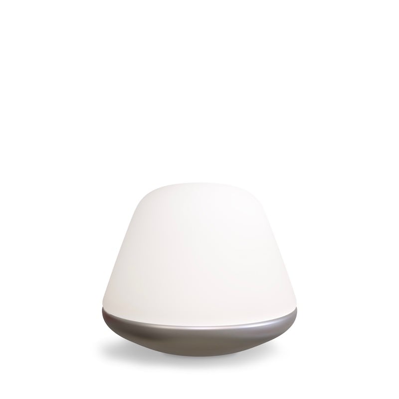 Bloom Ø20 bordslampa satin silver/opal