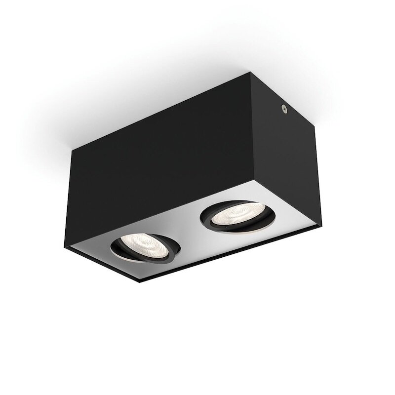 Box dubbel spotlight svart