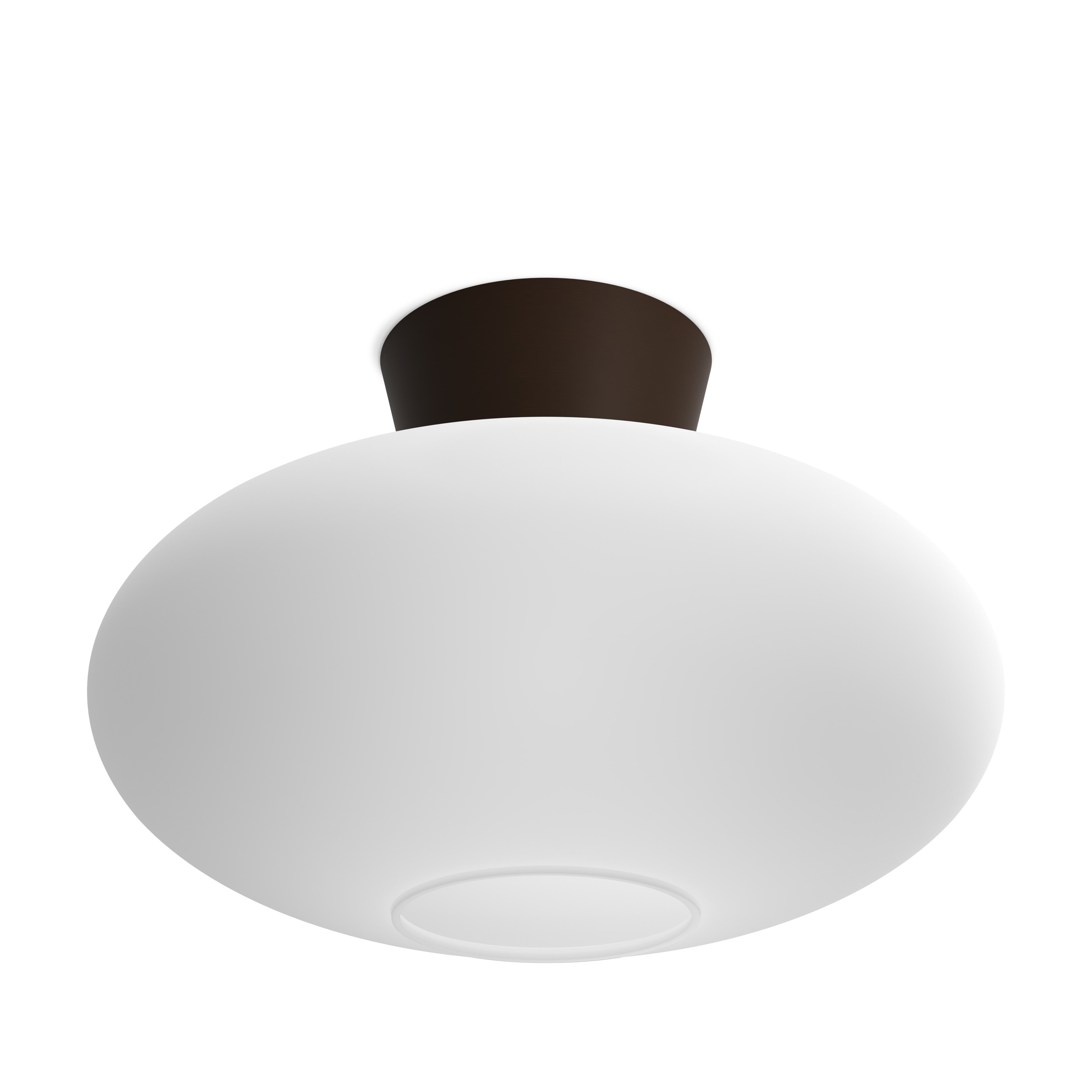 Bullo XL Plafond Ø38 Oxid/Opalglas