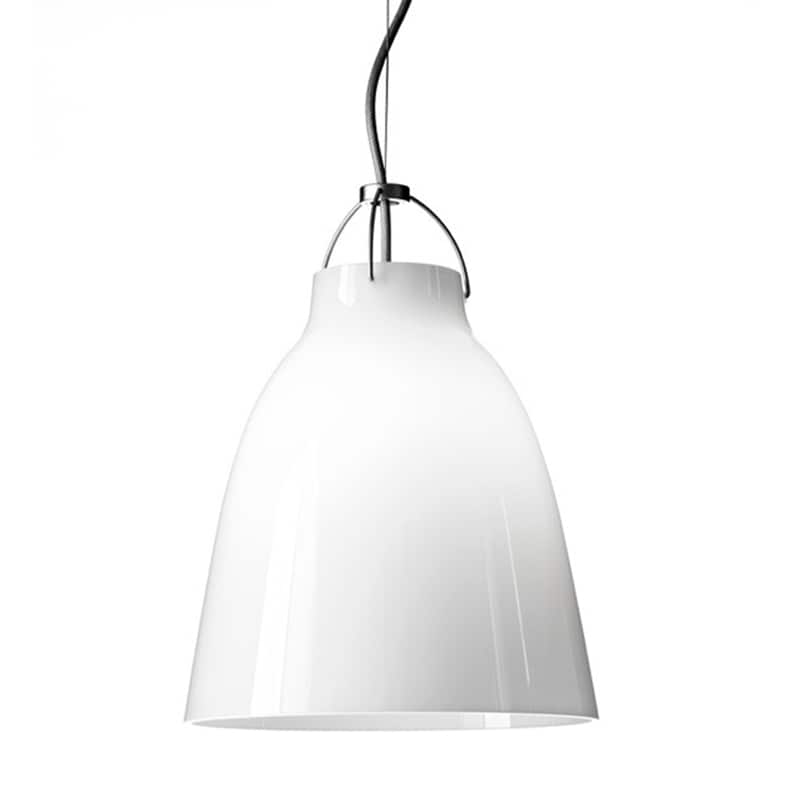 Caravaggio P3 taklampa Opal silvergrå sladd