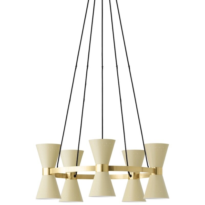 Collector chandelier 5 taklampa creme