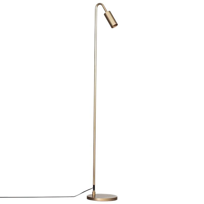 Curve golvlampa matt guld golvlampa