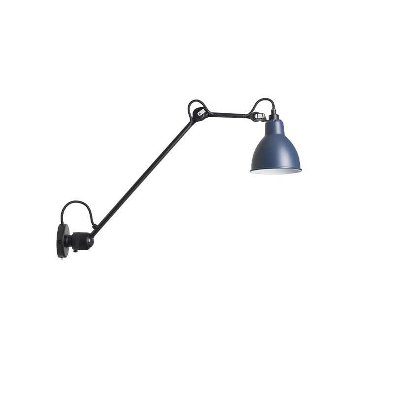Lampe Gras N°304 L40 vägg/taklampa round svart/blå