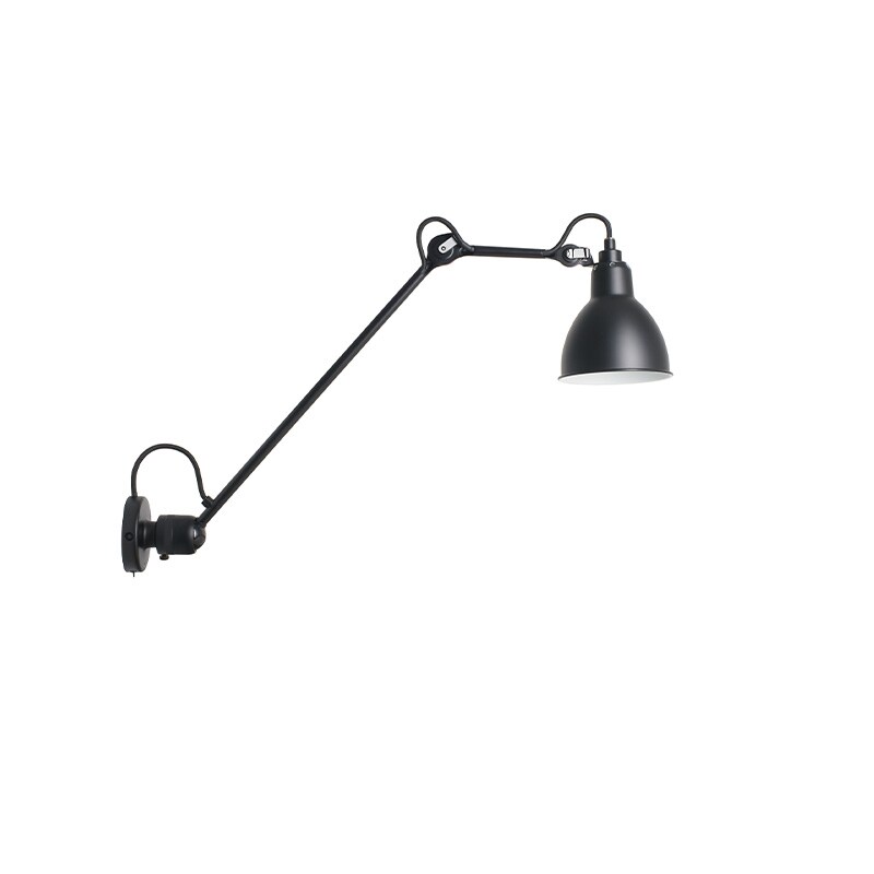 Lampe Gras N°304 L40 vägg/taklampa round svart