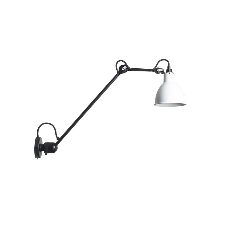 Lampe Gras N°304 L40 vägg/taklampa round svart/vit