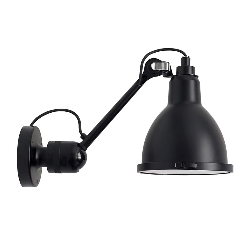 Lampe Gras N°304 XL outdoor seaside vägglampa svart IP64