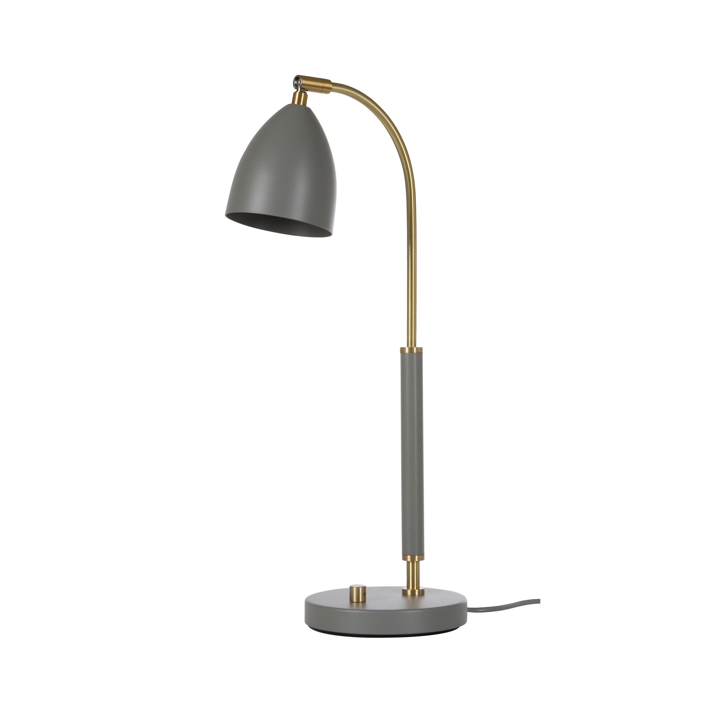 Deluxe Bordslampa varmgrå/mässing