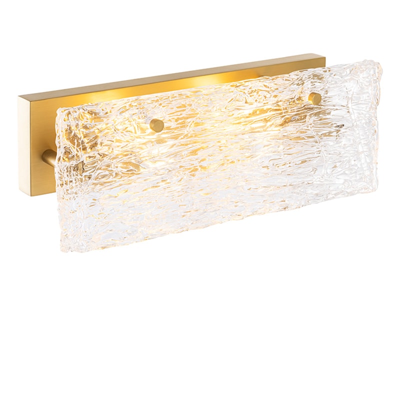 Almeria Vägglampa Antik mässing/glass