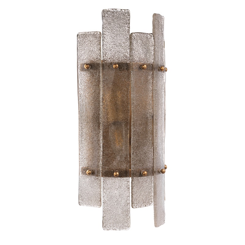 Caprera Vägglampa Antik mässing/glas