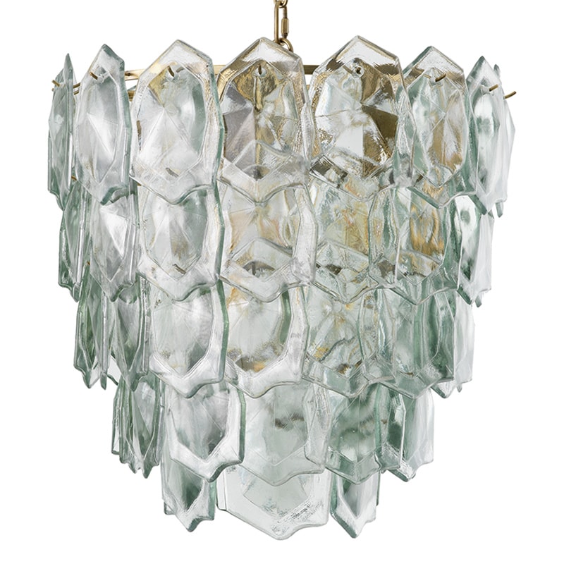 Elias Chandelier taklampa Antik mässing/klasglas