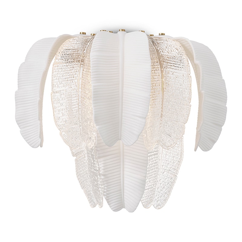 Saint Lucia Vägglampa klarglas/vit keramik